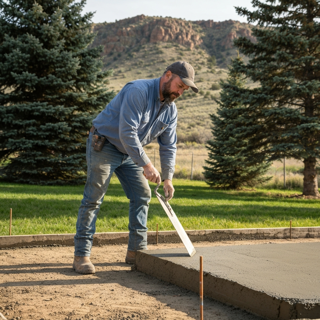 concrete contractors at work